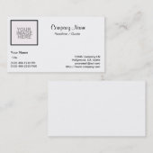 Begin vanaf Scratch! Visitekaartje (Voorkant / Achterkant)