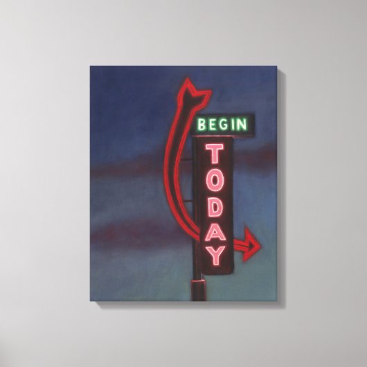 Begin vandaag 2009 canvas afdruk (Voorkant)