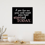 Begin vandaag Motivatie Poster (Keuken)