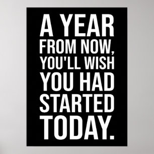 Begin vandaag, Nieuwjaarsresolutie - Motivatie Poster