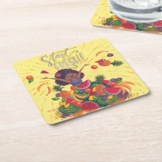 Begin vers! kartonnen onderzetters (Schuin)