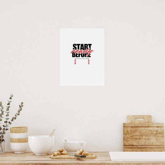 Begin Voor Bereid Poster (Keuken)