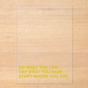 Begin Waar Je Bent Acryl Uitnodigingen