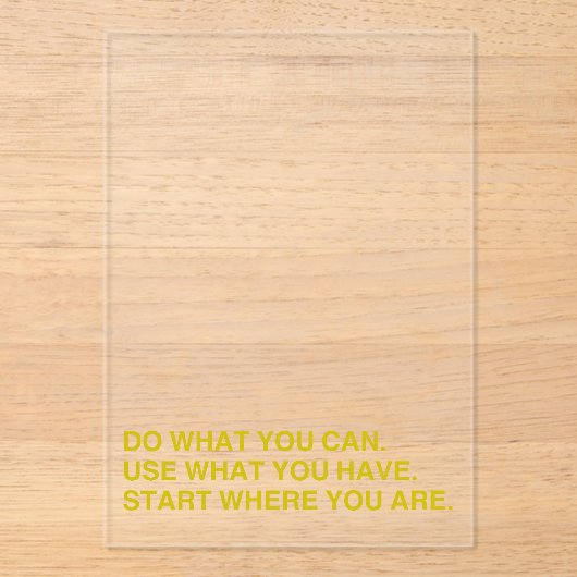 Begin Waar Je Bent Acryl Uitnodigingen (Voorkant)