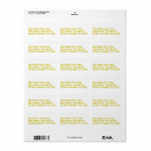 Begin waar je bent etiket (Full Sheet)