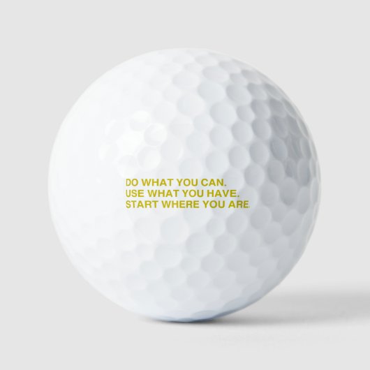Begin Waar Je Bent Golfballen (Voorkant)