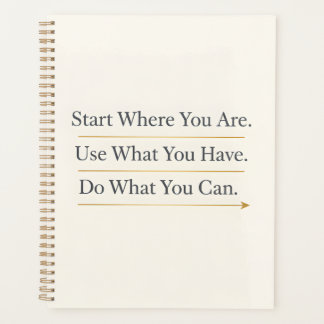 Begin Waar Je Bent – Inspirerend Citaat Journaal Planner