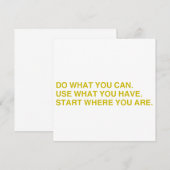 Begin Waar Je Bent Kaart (Voorkant / Achterkant)