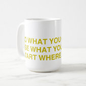 Begin Waar Je Bent Koffiemok (Voorkant links)