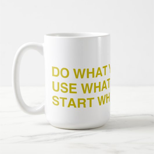 Begin Waar Je Bent Koffiemok (Links)