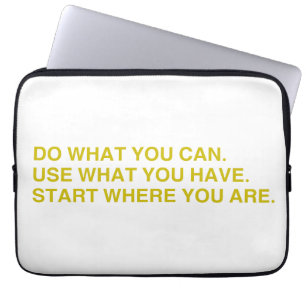 Begin Waar Je Bent Laptop Sleeve
