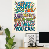 begin waar je bent poster (Thuiskantoor)