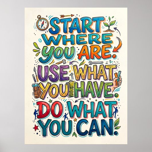 begin waar je bent poster (Voorkant)
