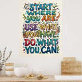 begin waar je bent poster (Keuken)