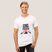 Begin waar u bent Tri-Blend shirt (Voorkant volledig)