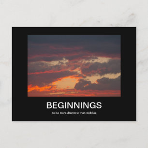 Beginend demotiverend poster briefkaart