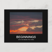 Beginend demotiverend poster briefkaart (Voorkant)