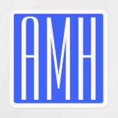 Beginletter Monogram | Meerdere Felle Kleuren v2 Labels (Design 2)