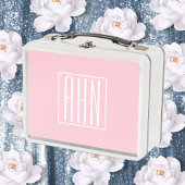 Beginletter Monogram | Wit Op Licht Roze