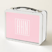 Beginletter Monogram | Wit Op Licht Roze (Achterkant)