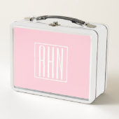 Beginletter Monogram | Wit Op Licht Roze (Voorkant)