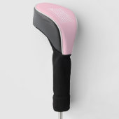 Beginletter Monogram | Wit Op Licht Roze Golfheadcover (Schuin)