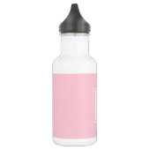 Beginletter Monogram | Wit Op Licht Roze Waterfles (Links)