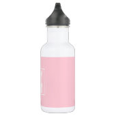 Beginletter Monogram | Wit Op Licht Roze Waterfles (Rechts)