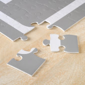 Beginletter Monogram | Wit Op Lichtgrijs Legpuzzel (Zijkant)