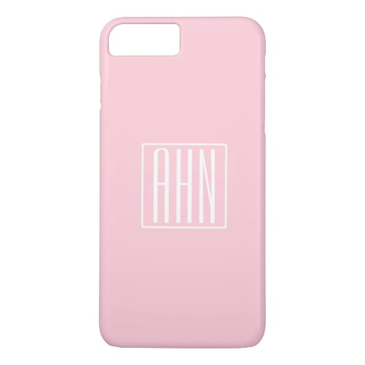 Beginletter Monogram | Wit Op Lichtroze Case-Mate iPhone Case (Achterkant)