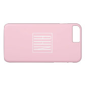 Beginletter Monogram | Wit Op Lichtroze Case-Mate iPhone Case (Achterkant (Horizontaal))