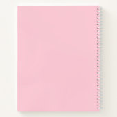 Beginletter Monogram | Wit Op Lichtroze Notitieboek (Achterkant)