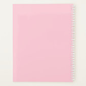 Beginletter Monogram | Wit Op Lichtroze Planner (Achterkant)