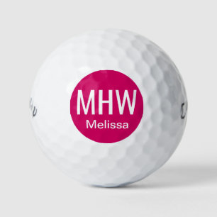 Beginletters Naam Heet Roze Golfballen