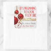 Beginnen te lijken op Kerstmis Custom Vierkante Sticker (Tas)