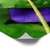 BEGINNEND ONDER $20 - Roze en Paarse Morning Glori Poster (Hoek)