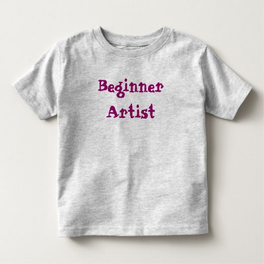 Beginnende artistieke prijsopgave kinder shirts (Voorkant)