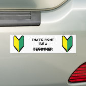 Beginnende driver bumpersticker (Op auto)