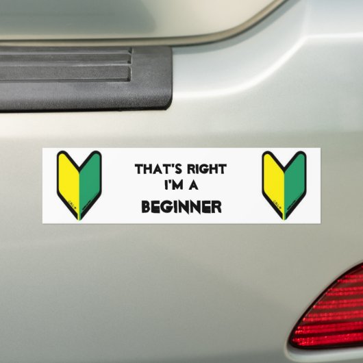 Beginnende driver bumpersticker (Op auto)