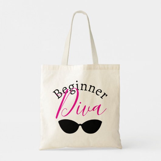 Beginner Diva Sassy Grappige Quote Tote Bag (Achterkant)