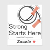 Beginner Fitness - Custom www - Sterk begint hier Sticker (Vel)