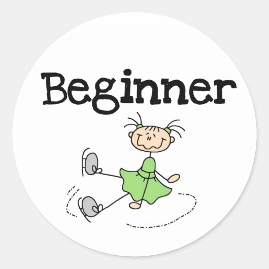 Beginner Ice Skater Sticker (Voorkant)