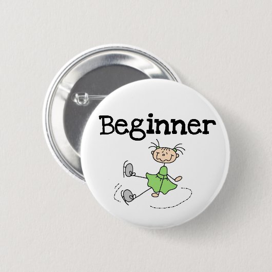 Beginner Ice Skating Button (Voorkant /achterkant)