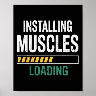 Beginner Workout Gym Bodybuilding Fitness Spieren Poster