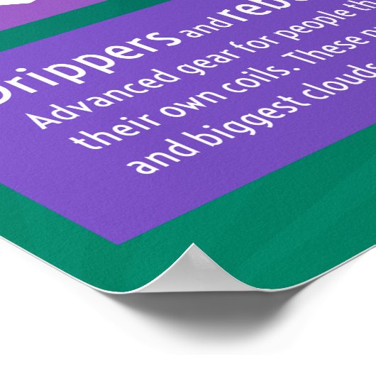 Beginnerige handleiding voor dampen - E-sap en sti Poster (Hoek)