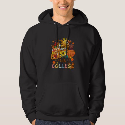 Beginning Of Autumn Fall Teacher Sunflower Hello C Hoodie (Voorkant)