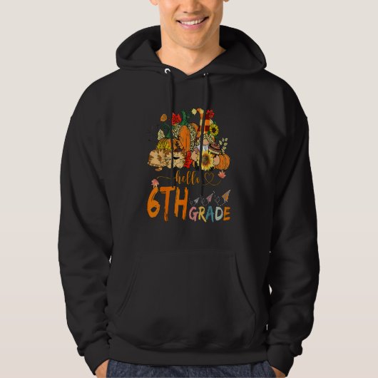 Beginning Of Autumn Fall Teacher Sunflower Hello S Hoodie (Voorkant)