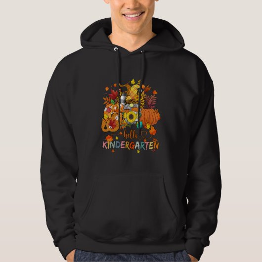 Beginning Of Autumn Teacher Sunflower Hello Kinder Hoodie (Voorkant)