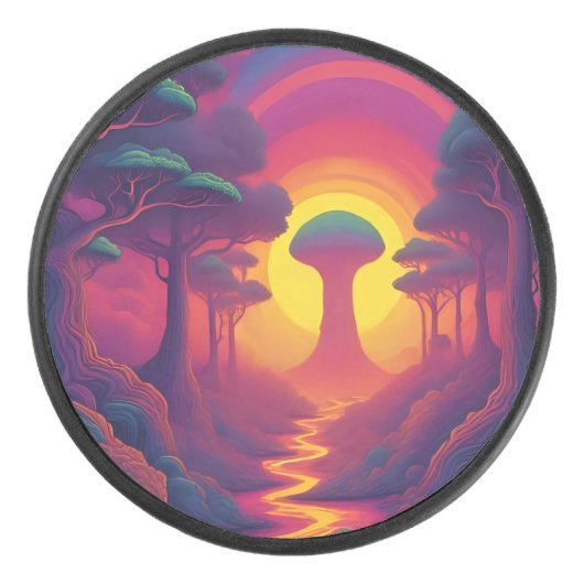 Beginning of The Fall Art Hockey Puck (Voorkant)