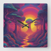 Beginning of The Fall Art Vierkante Klok (Voorkant)